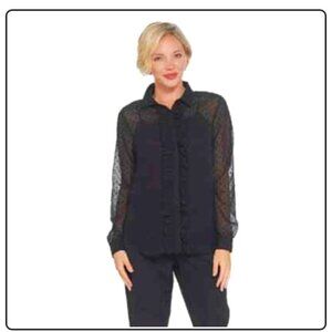 En Kay Tuxedo Blouse